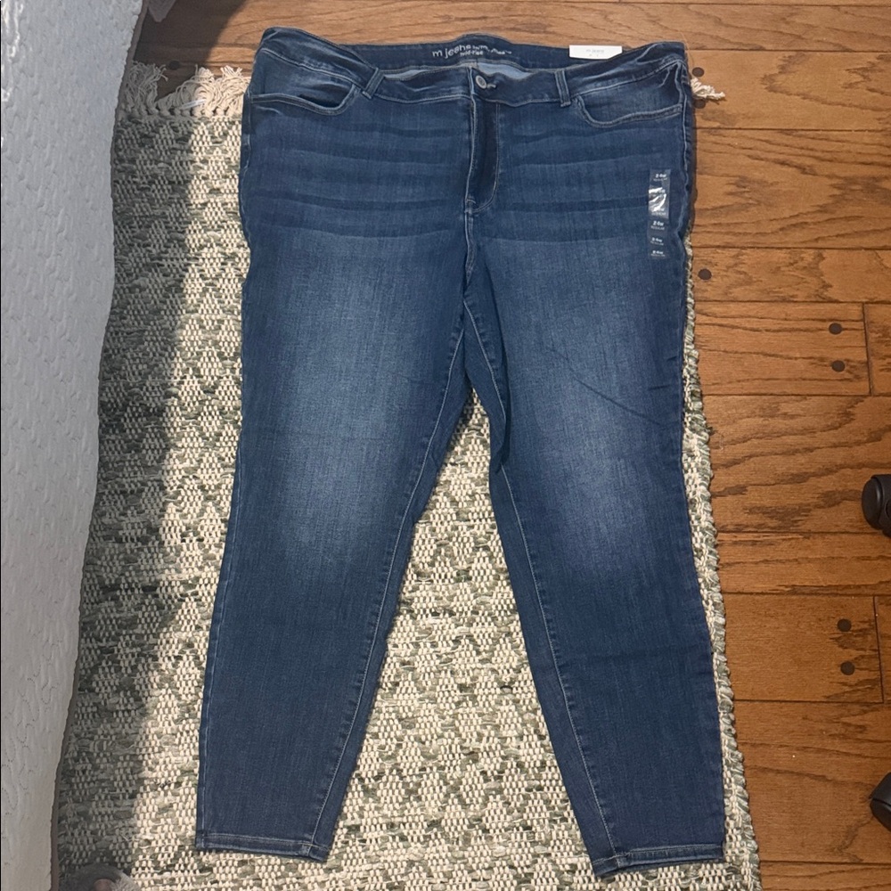 Women’s Dark Blue Stretch Jeans - Mid Rise Skinny